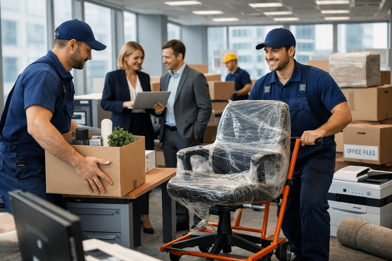 אילוסטרציה של המאמר הובלת משרדים בישראל — מעבר עסק ללא השבתה 2026