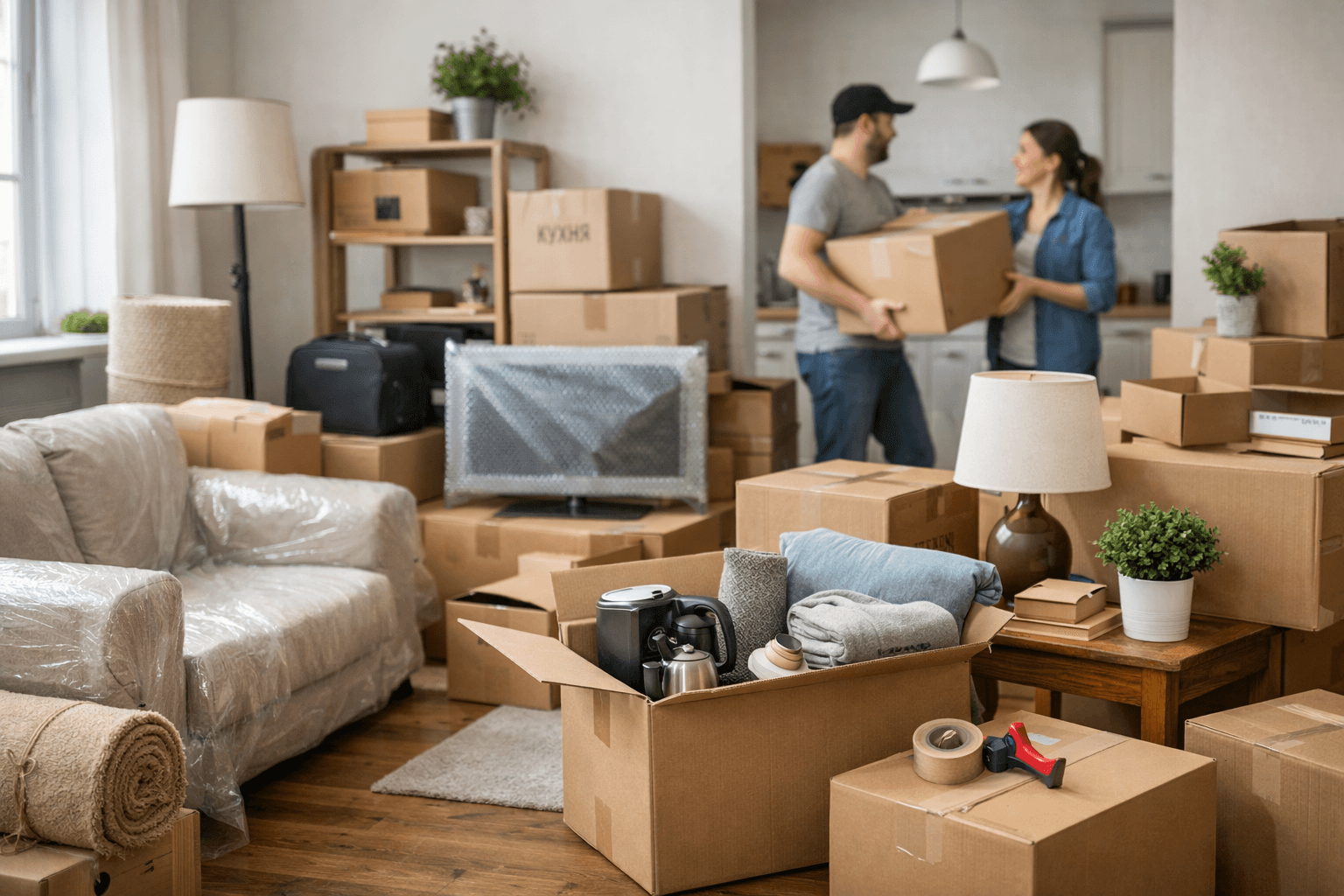 אילוסטרציה של המאמר הובלת דירת 2 חדרים בישראל – מחיר וזמן מעבר עד 4 שעות